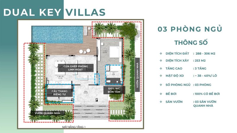mat bang dualkey villa para hera kn paradise